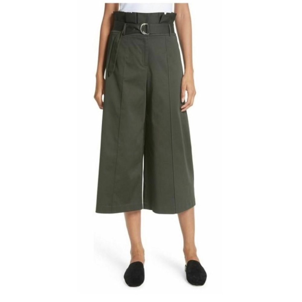 TED BAKER LONDON•PAPERBAG CULLOTES• SZ 3•DRK GREEN